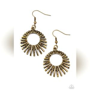 Paparazzi Earring ~ Rebel Resplendence - Silver